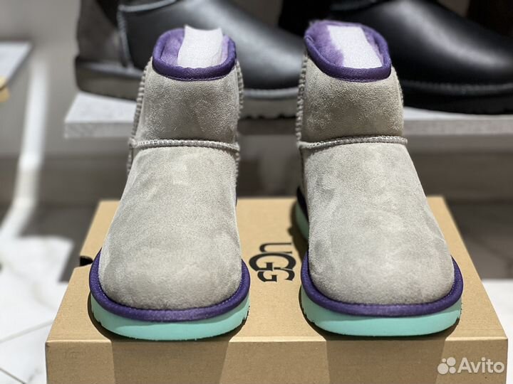 Ugg Classic Mini II Grey-Aqua