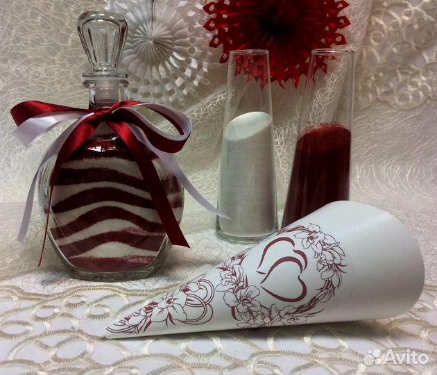 Цветной песок - песочная церемония на свадьбу