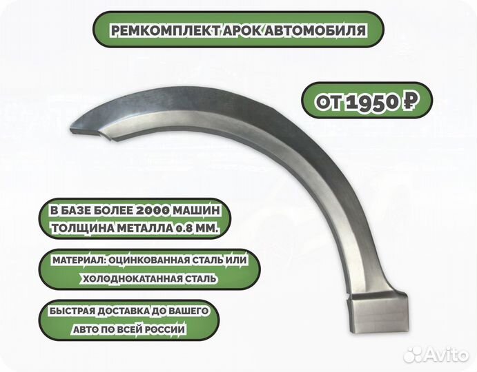 Ремонтные арки (ремкомплект) на автомобиль