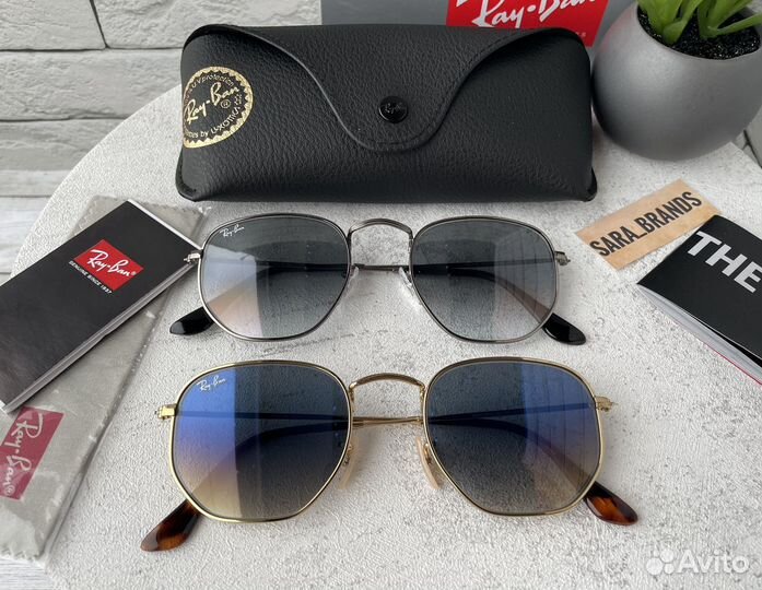Солнцезащитные очки ray ban hexagonal