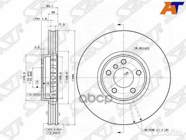 Диск тормозной перед BMW X5 E53 4,4/4,6/4,8I 01