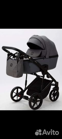 Коляска 2 в 1 adamex серая