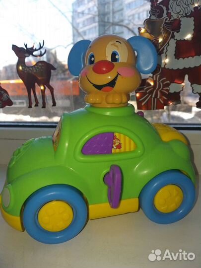 Развивающая машинка со щенком Fisher Price