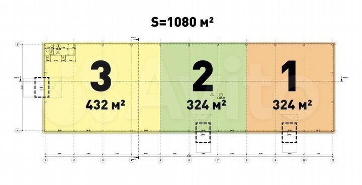 Аренда помещений в складском комплексе 324 м²