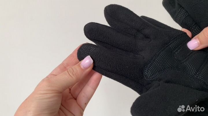 Новая красная шапка бини и перчатки TNF