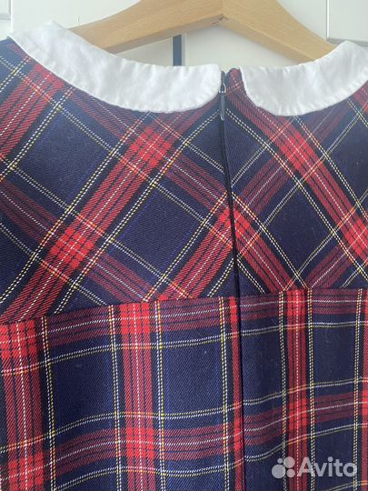 Школьное платье в клетку 146 152