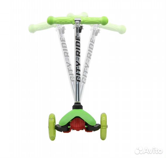 Самокат со светящимися колесами XD-Scooter Зеленый