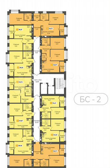 1-к. квартира, 38,3 м², 3/9 эт.