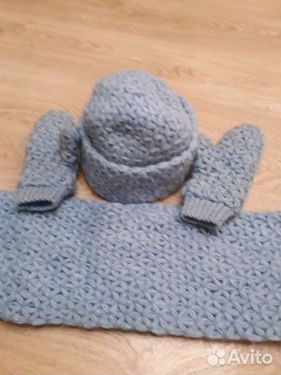 Комплект шапка,снуд,варежки