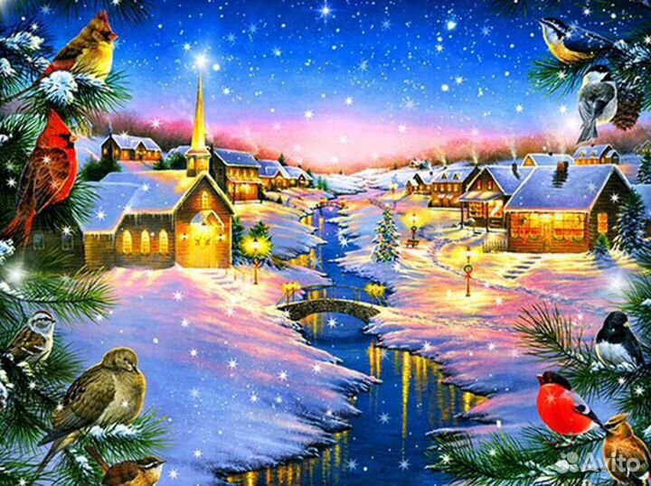 Набор 20*25, 40*50 см. алмазная вышивка