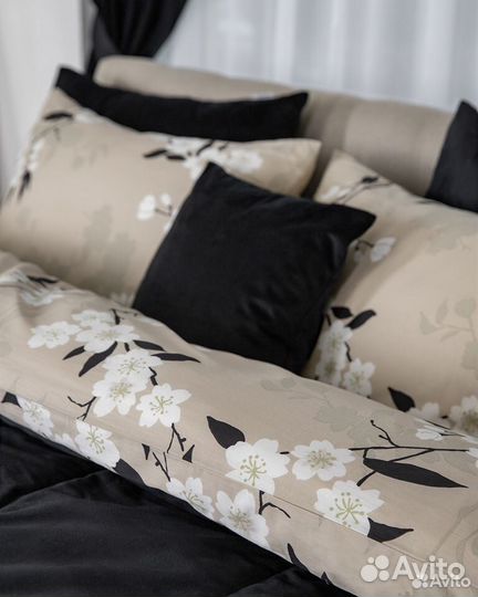 Покрывало бархат Беллиссимо черный новое