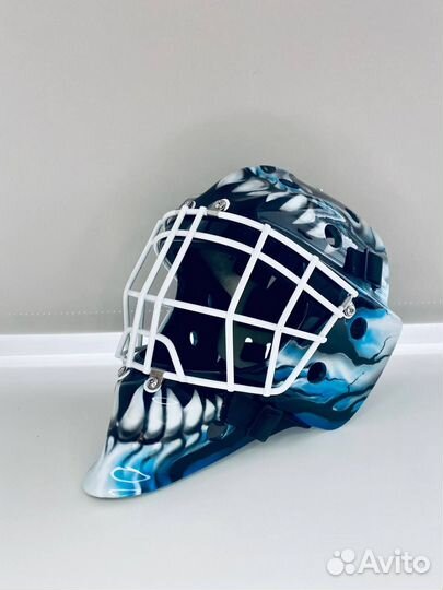 Шлем вратарский новый аэрография профессиональный