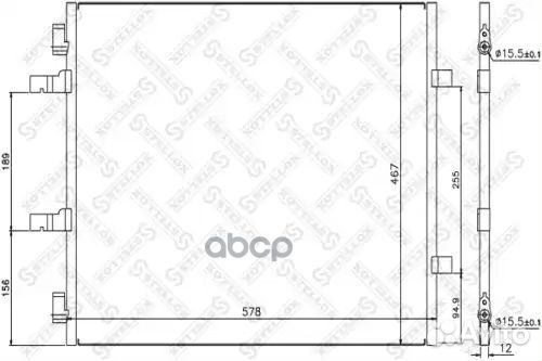 Радиатор конд. opel vivaro 2.0 cdti 06 Stellox