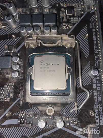 Процессор + Мать + оперативка Intel core i3 10100