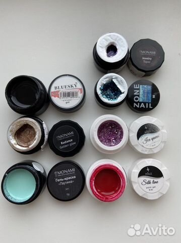 Для дизайна ногтей гель краска, блестки