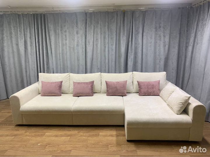 Диван угловой Модена Дуэт краш трансформер 340*175