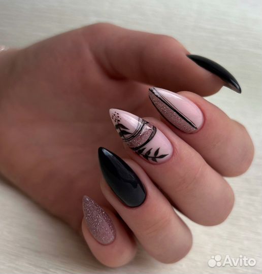 Наращивание ногтей,педикюр,оформление бровей