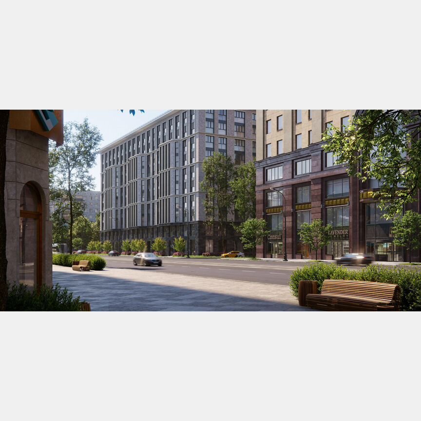 1-к. апартаменты, 54,6 м², 6/10 эт.