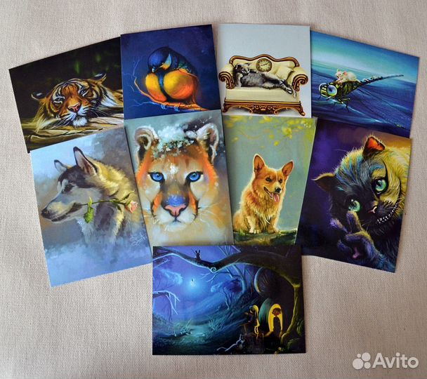 34 авторских открытки для Посткроссинга