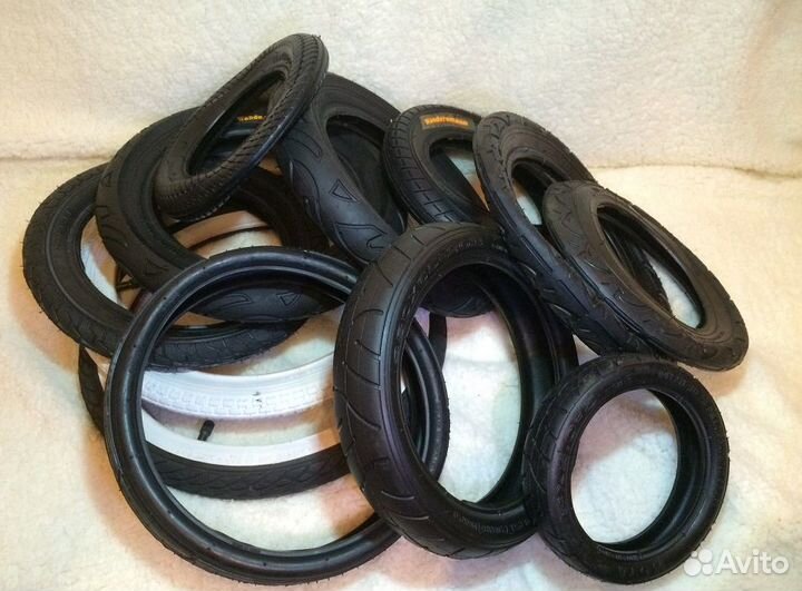 Покрышка, камера, подшипники, адаптеры для коляски