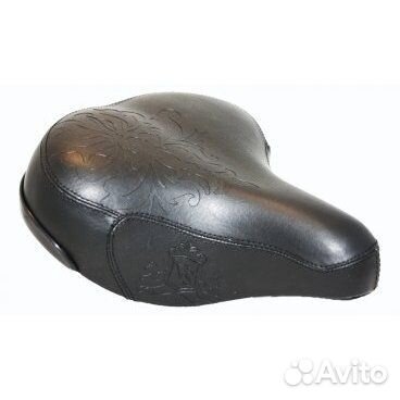 Vintage. Седло комфортное, 260*230мм, черное, евро