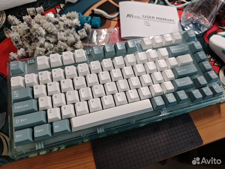 Клавиатура Fl esports Q75, ice mint v2