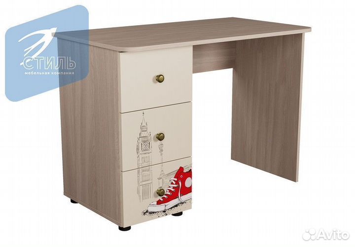 Мийа-3 Стол письменный Бежевая ф.п Лондон