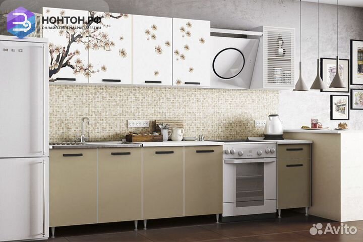 Кухня Рио-1 2.0м сакура / капучино