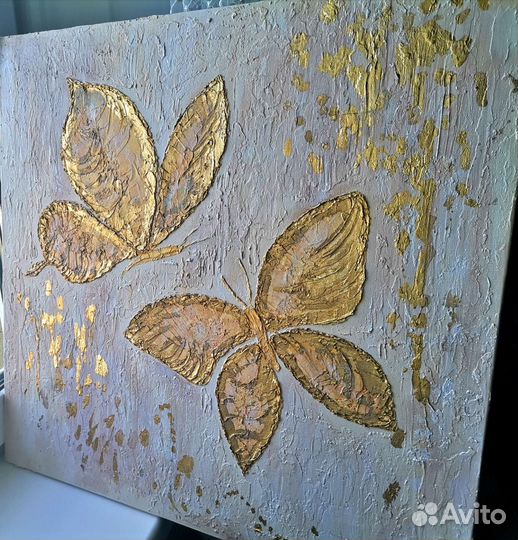 Интерьерная текстурная картина Бабочки