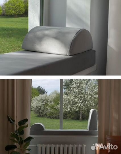 Матрас и подушка на подоконник