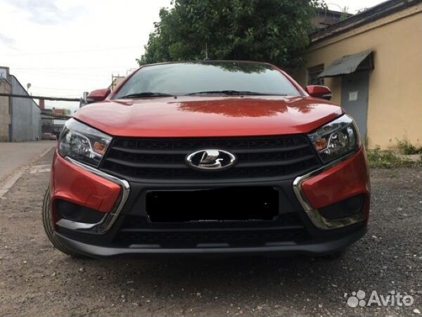 Накладка (юбка) переднего бампера лада Веста