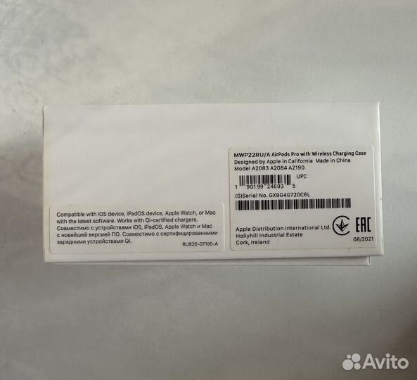 Беспроводные наушники apple airpods pro