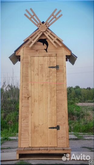 Дачный туалет деревянный SKU006