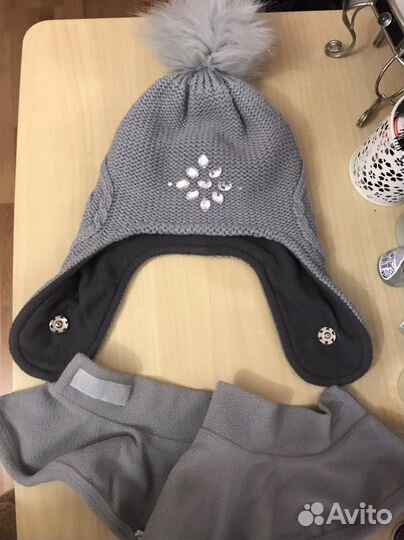 Комплект шапка и снуд для девочки