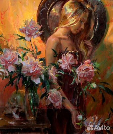 Картина по номерам 40x50 Обнаженная девушка