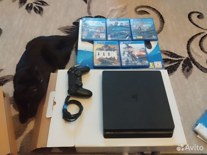 Ps4 Slim 1 tb с играми