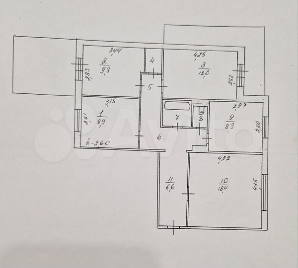4-к. квартира, 76,1 м², 4/10 эт.