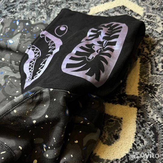 Худи A Bathing Ape Space Camo Shark Full Zip