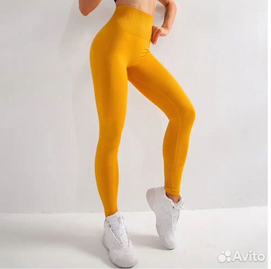 Оранжевые спортивные легинсы S