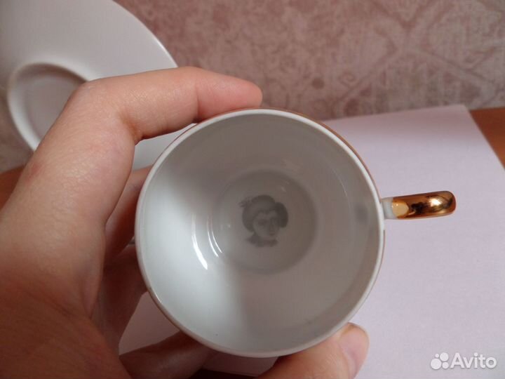 Кофейная пара. Фарфор Yamasen Gold Collection 24ct