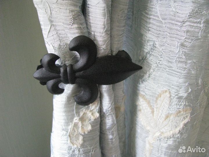 Клипсы для штор Французская лилия чернёные прищепк