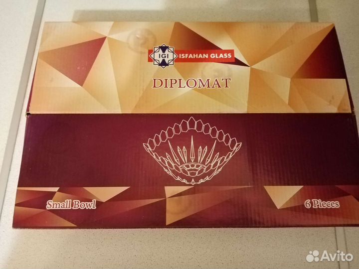 Набор 6 салатников, стекло