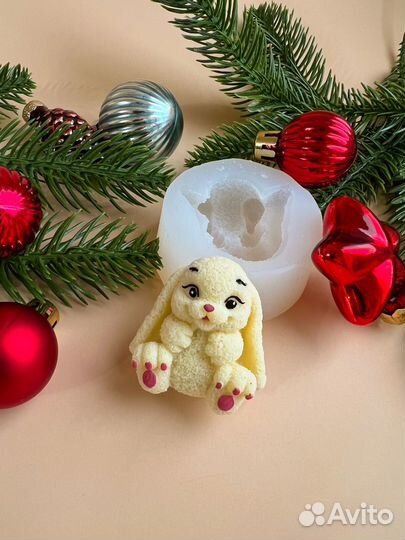 Силиконовая форма мишка зайка для шоколада