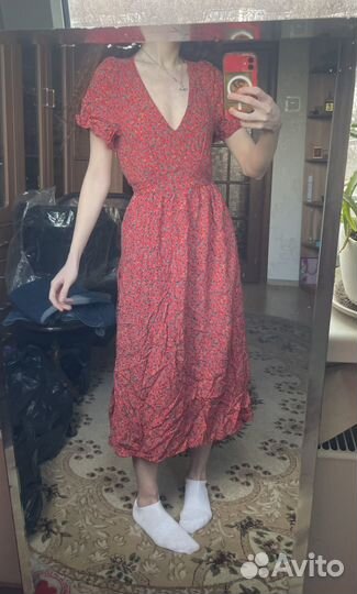 Платье в цветочек винтаж