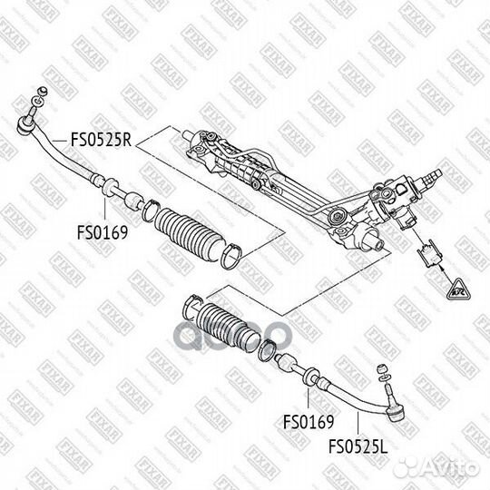Нак.рул.тяги прав.BMW 5 E39 95 FS0525R fixar