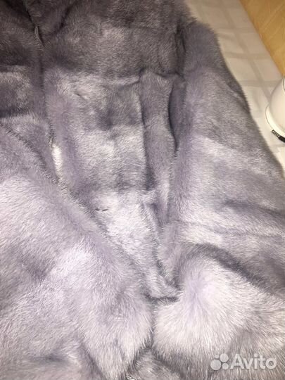 Шуба норковая цвет графит