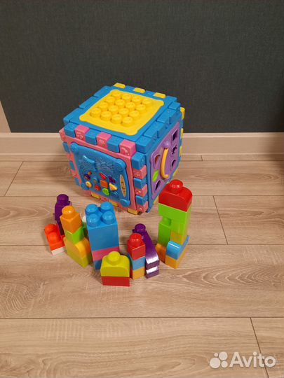 Развивающий куб - пазл музыкальный с конструктором