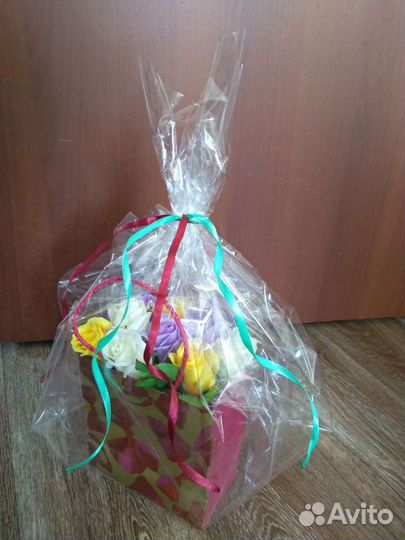 Оригинальные букеты в симпатичных корзиночках