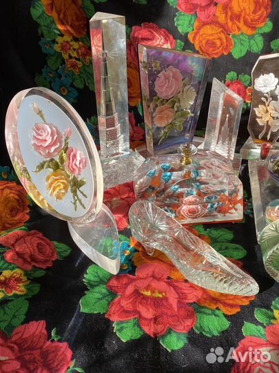 Винтажный настольный сувенир оргстекло СССР