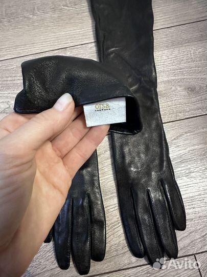Перчатки женские кожаные новые 6 размер